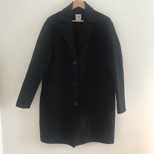 Black wool classic coat